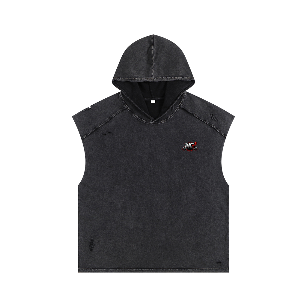 Snow Washed Boxy Hooded Tank Top